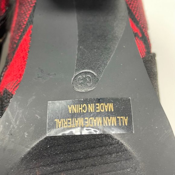 Bella Marie Womens Black Red Canvas Western Zip Up Heel Bootie Size 6.5 - Picture 13 of 13